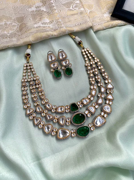 Layered Victorian Moissanite Necklace – Small Version